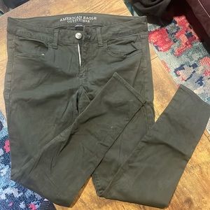 American Eagle Outfitters olive green jegging